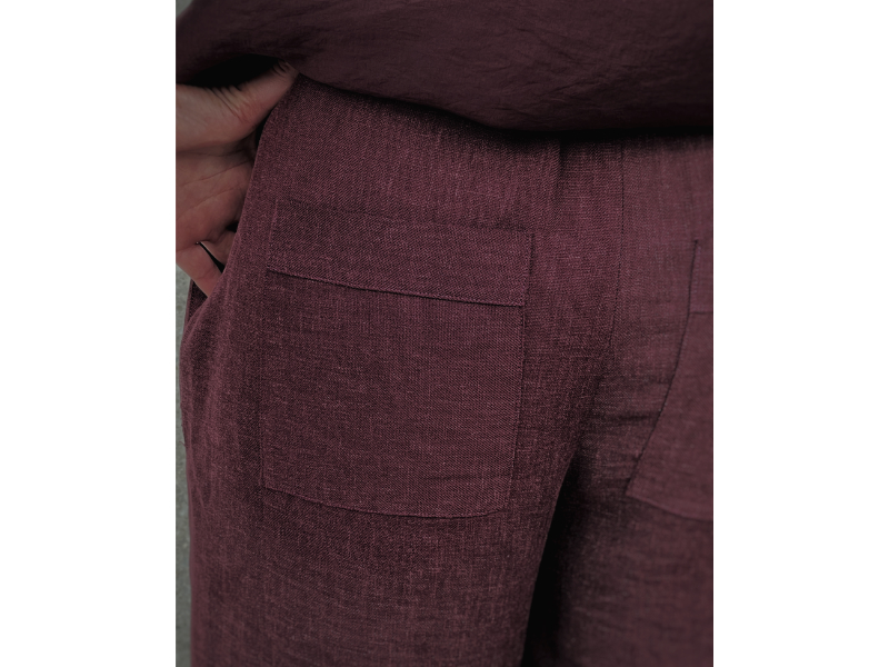 Shop the Look **1000Stoff Easy Wideleg HE01**, Lyocell Leinen Twill Burgundy – Bild 3