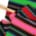 Designerleftover Viskosecrepe Streifen, Pink Rot