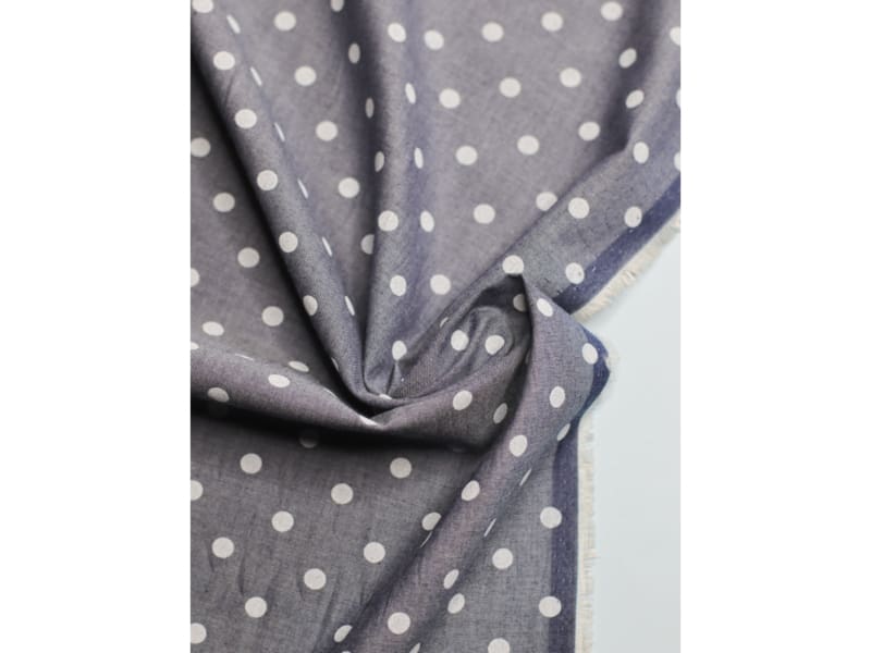 Mind The Maker Cotton Chambray Dottie