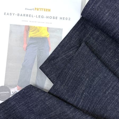 Cotton linen lyocell denim 1000stoff navy smartpattern