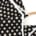 Kokka Dots Baumwoll Batist, Schwarz Offweiß
