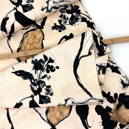 Baumwolle twill painted bloom 1000stoff