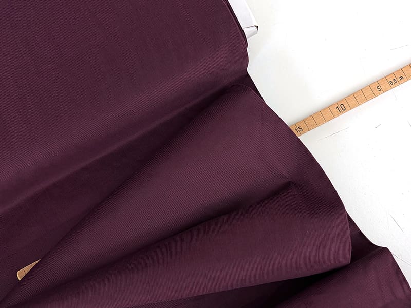Reststück! 1,20m Feincord Baumwolle Burgundy – Bild 2