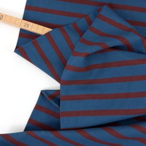 Cotton jersey streifen 1000stoff blau braun