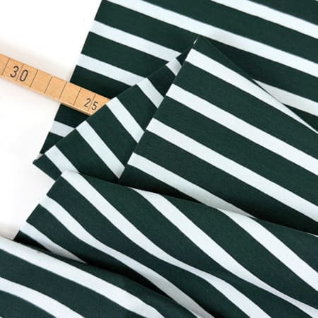 Cotton jersey streifen 1000stoff grün mint