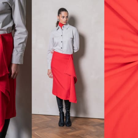 Vikose krepp rot fibremood 1000stoff yuna