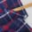 Designer baumwolle flanell karo 1000stoff navy rot weiß