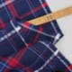 Designer baumwolle flanell karo 1000stoff navy rot weiß