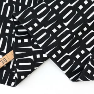 Designer rippenjersey letters 1000stoff d