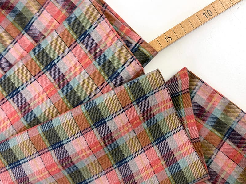 Baumwolle flanell check 1000stoff beige rosa