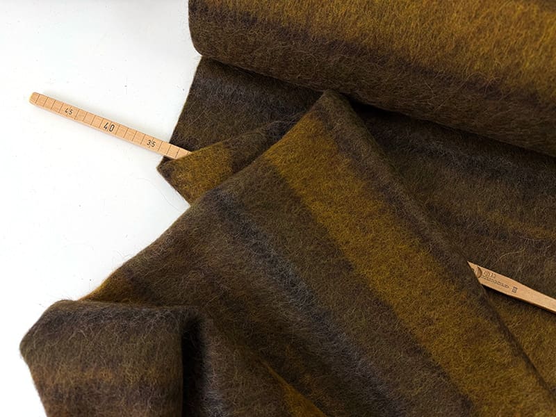Wolle alpaca streifen camel 1000stoff