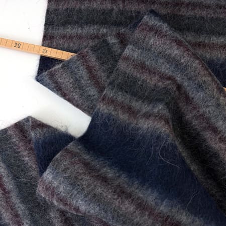 Wolle alpaca streifen navy 1000stoff
