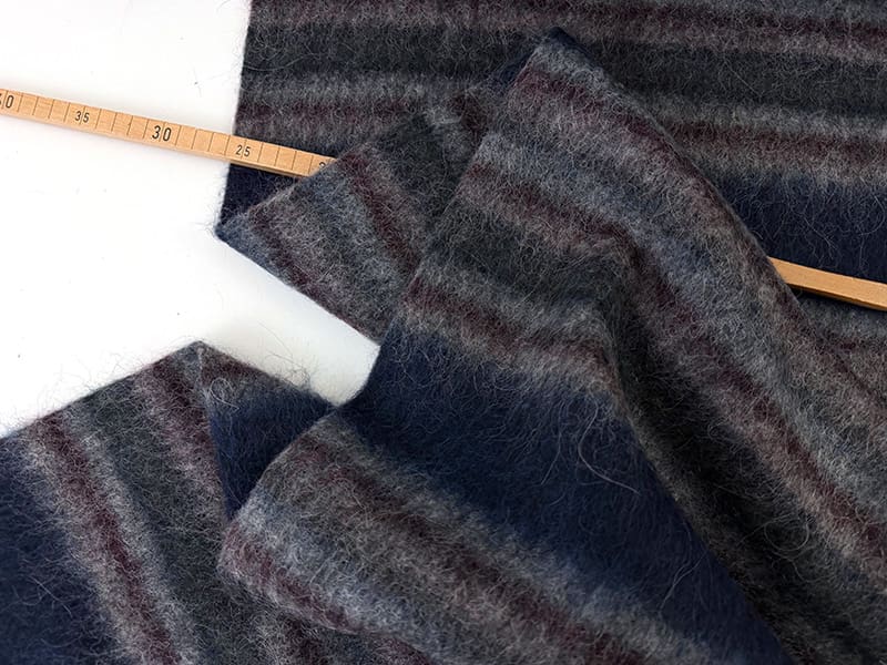 Wolle alpaca streifen navy 1000stoff