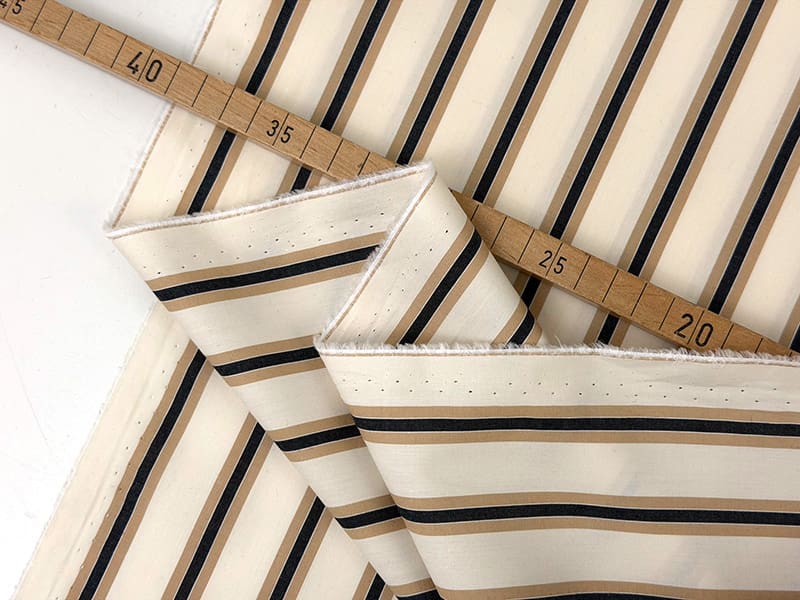 Designer popeline beige streifen 1000stoff d