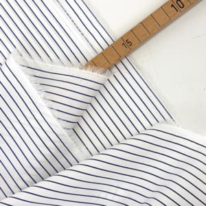 Designer popeline weiß streifen 1000stoff lapis