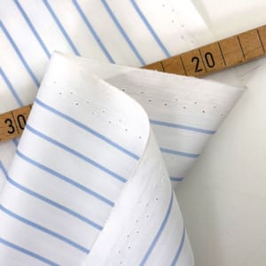 Designer popeline weiß streifen 1000stoff sky d