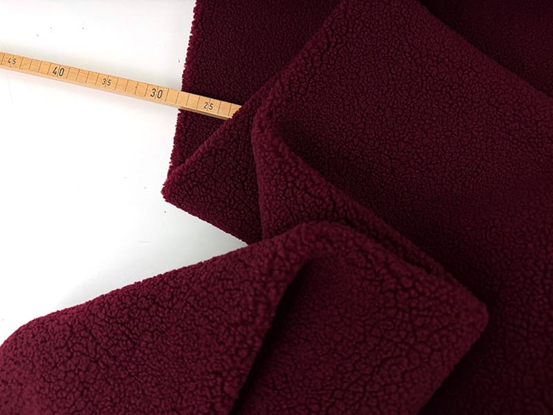 Psfahion doubleface teddy 1000stoff burgundy
