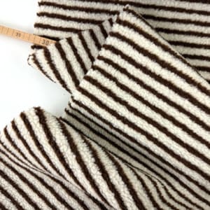 Psfahion teddy streifen 1000stoff natur braun
